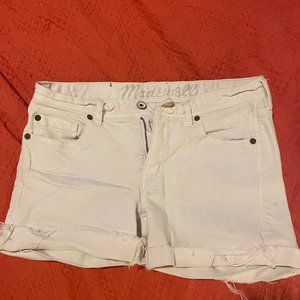 Madewell white denim shorts size 27